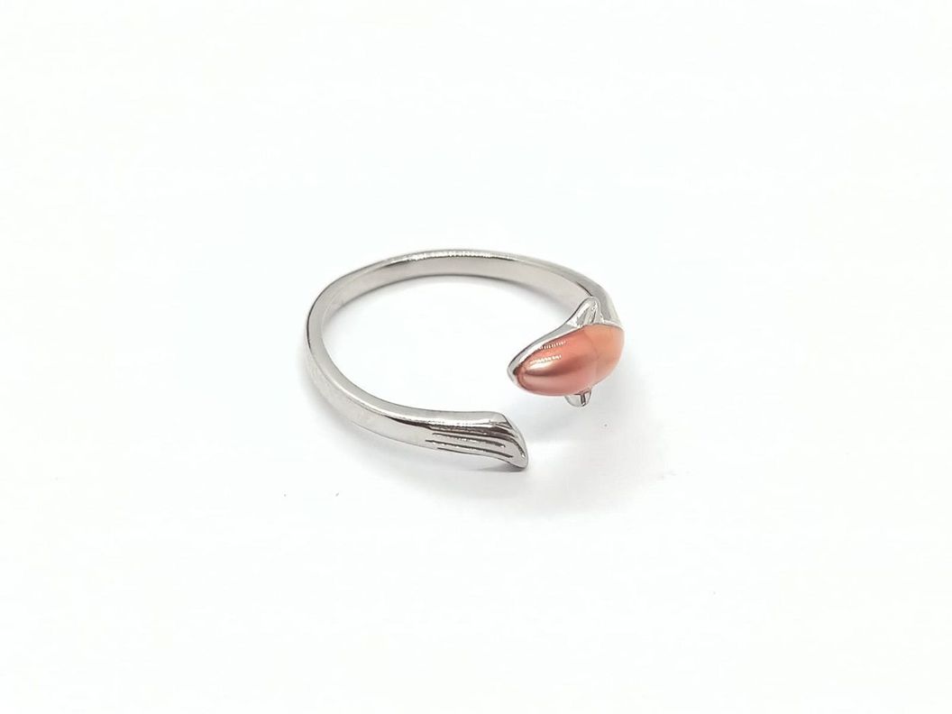 Anillo Ajustable Pez Naranja Mar Plata 925 Amor Al Mar Love-2