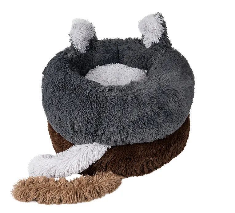 Cama De Mascota Perro Gato Tipo Donut Con Cola-1