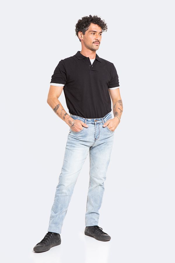 Jeans Hombre Slim Azul Hielo Focalizado-2