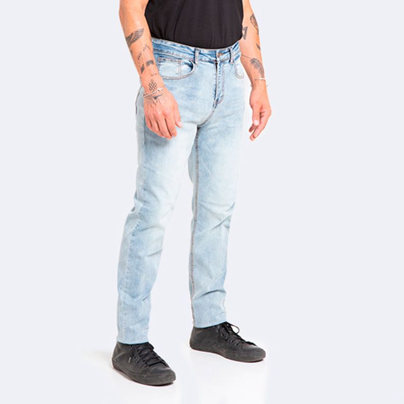 Jeans Hombre Slim Azul Hielo Focalizado-0
