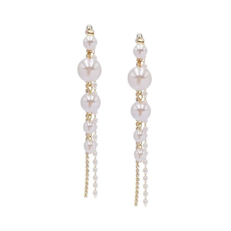Aros largos perlas y circones-0