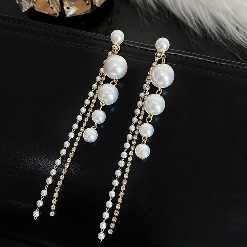 Aros largos perlas y circones-1