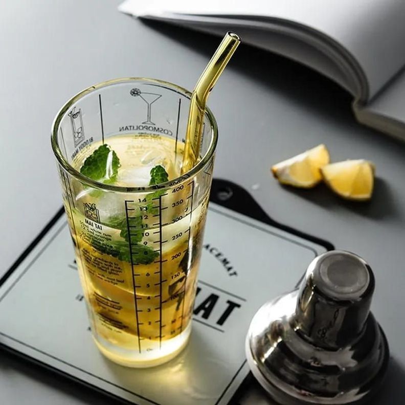 COCTELERA DE 450ML CON RECETAS IMPRESAS TRAGOS TRANSPARENTE-5