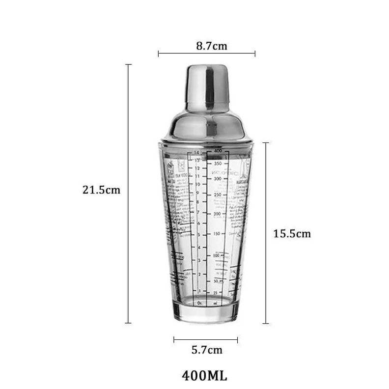COCTELERA DE 450ML CON RECETAS IMPRESAS TRAGOS TRANSPARENTE-4