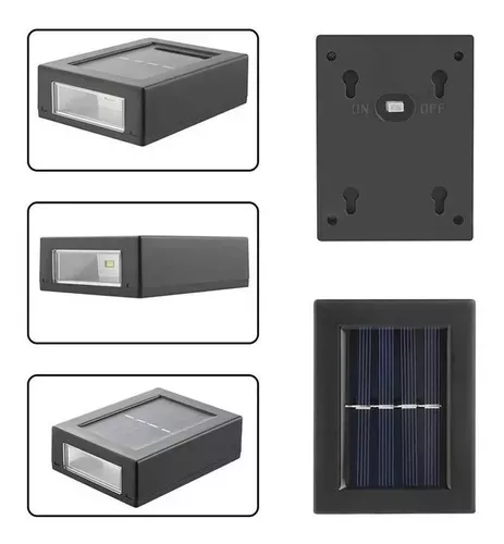 Pack 2 Lampara Solar de Pared Jardín Exterior Impermeable-3