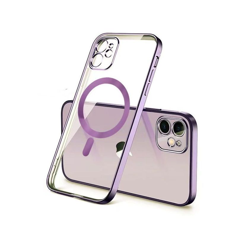 Carcasa Transparente Magsafe iPhone 13 Pro Max / Morado-0