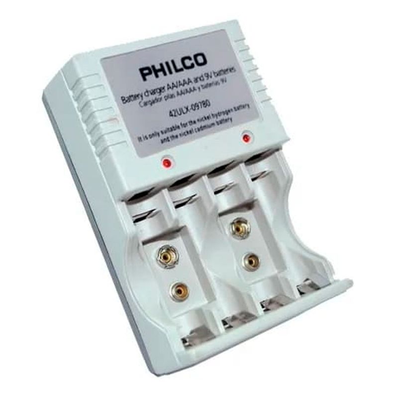 Cargador De 4 Pilas Aa - Aaa O 2 Baterias 9v Sin P-0