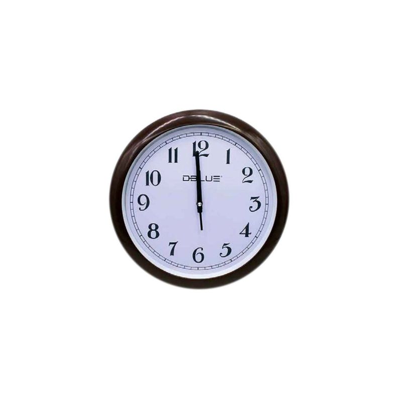 Reloj Para Pared De 15.7 Pulgadas Borde Café Oscuro - PuntoStore-0