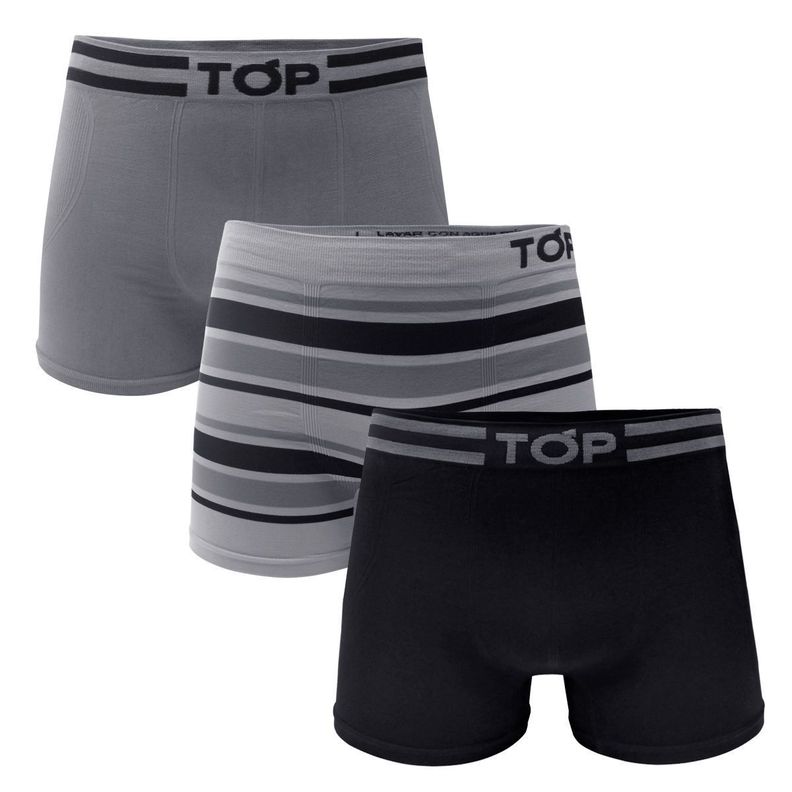 Boxers Medio Microfibra Sin Costuras Pack 3 C2-0
