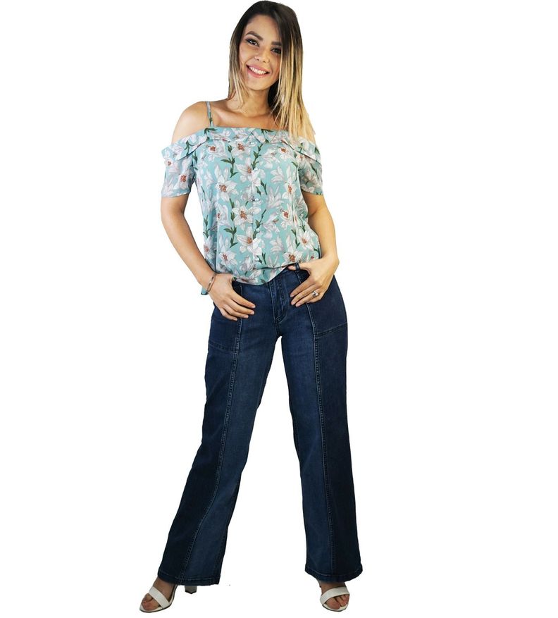 Jeans wide leg t.a. bicolor-3