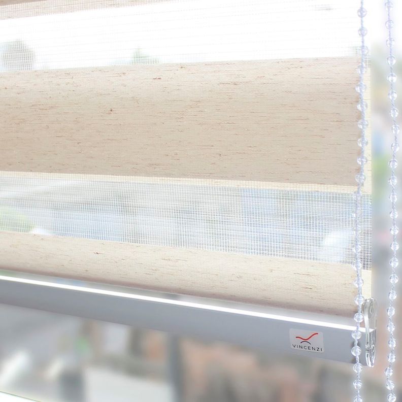 Cortina Roller Duo Lino Blanco Grain 150x240cm-0