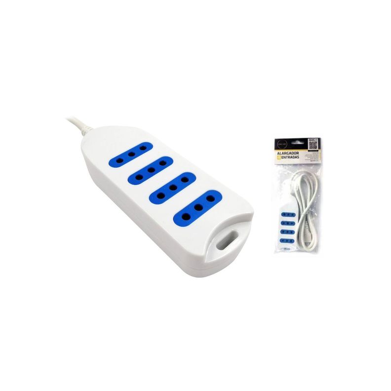Alargador Eléctrico 3mts Certificado Blanco - Ps-1