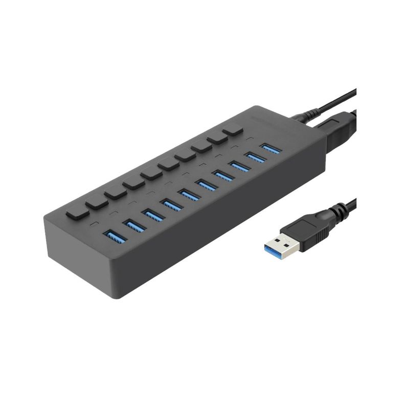Hub 10 Puertos USB 3.0 Con Interruptor Tecnolab-0