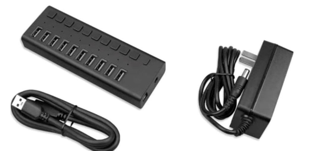 Hub 10 Puertos USB 3.0 Con Interruptor Tecnolab-2