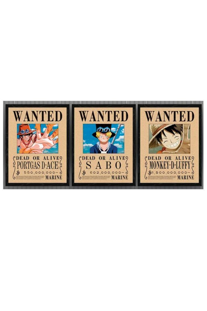 Wanted One Piece Cuadro 3D Efecto Lenticular 3 imagenes en 1-0