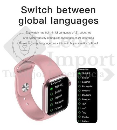 Reloj Smart Watch Inteligente Serie 6 Rosa-4