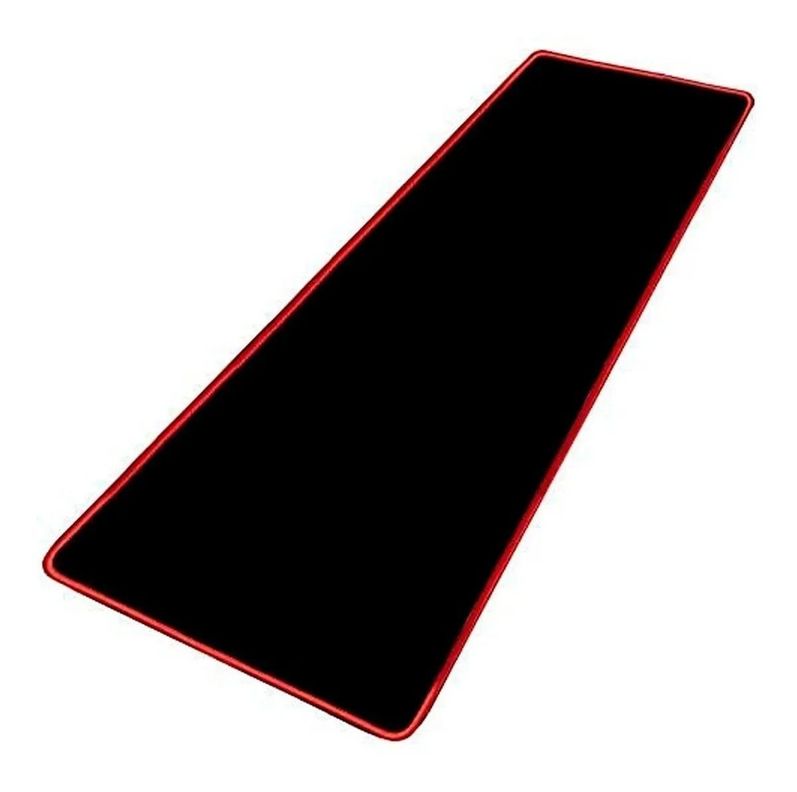 Mouse Pad Gamer Xl Antideslizante Negro Borde Cosido 70x30cm-0