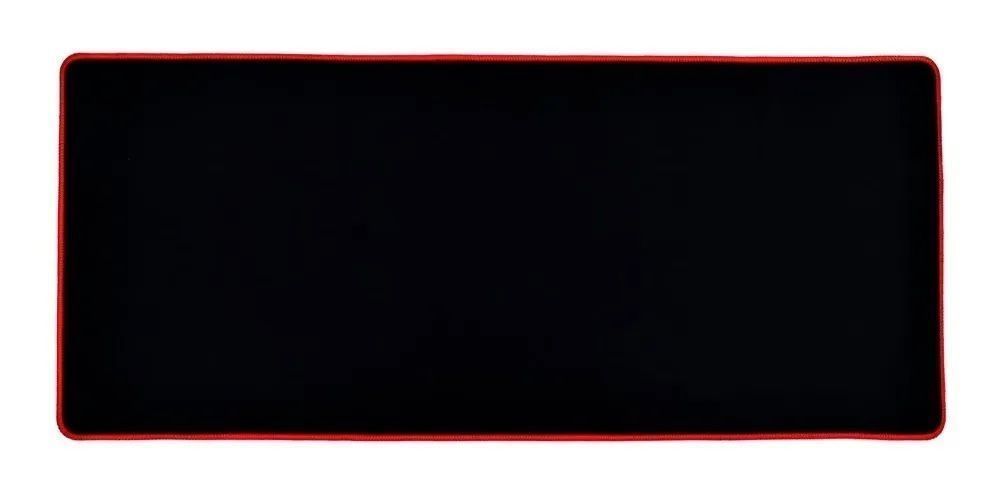 Mouse Pad Gamer Xl Antideslizante Negro Borde Cosido 70x30cm-1