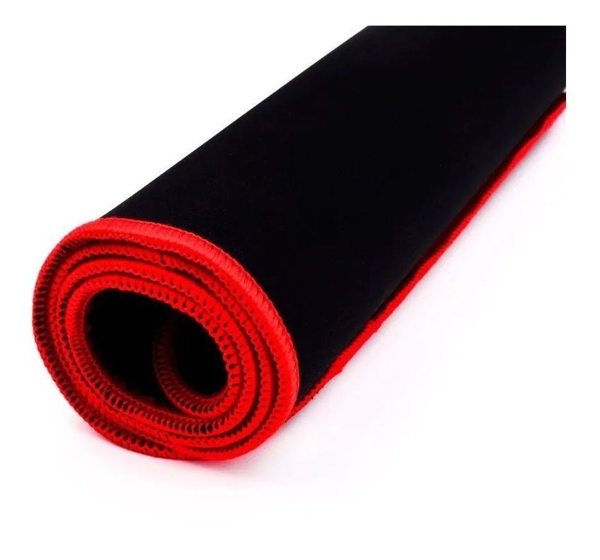 Mouse Pad Gamer Xl Antideslizante Negro Borde Cosido 70x30cm-3