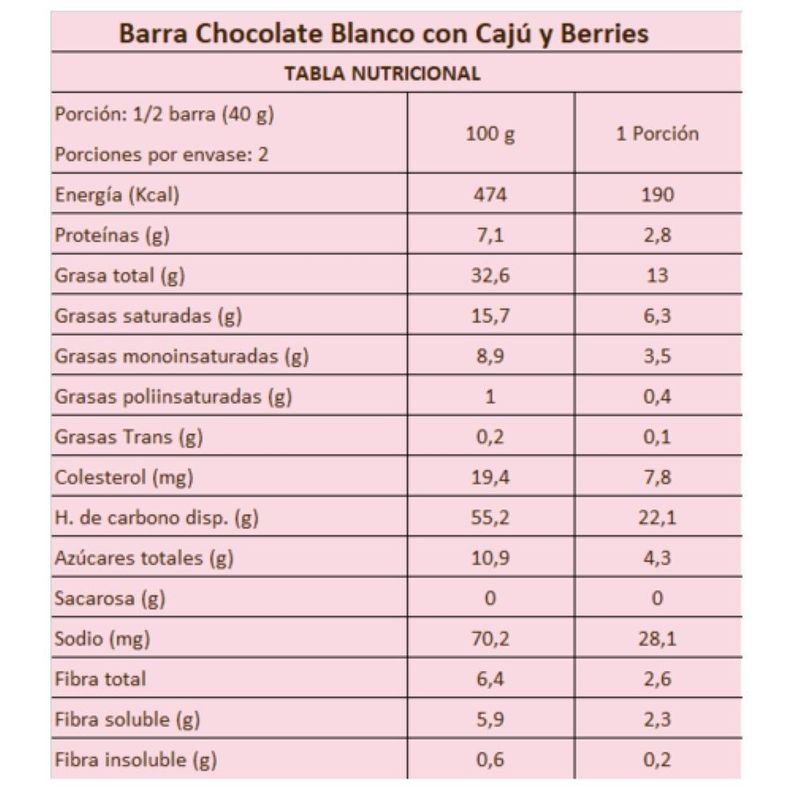 Chocolate Blanco-Cajú Berries SABORES SIN CULPA-3