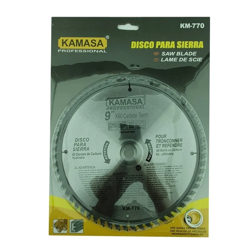 Disco Sierra Circular 9 Pulgadas 60 Dientes Km770-1