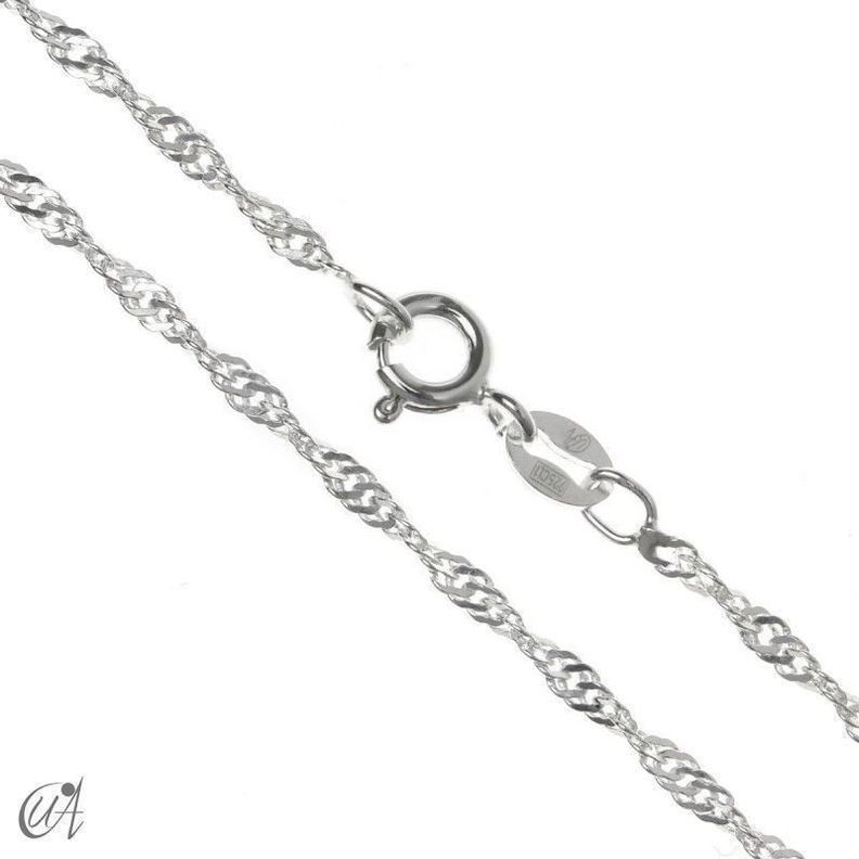Cadena De Plata Fina (singapur) 45 cm - MABELITA-3