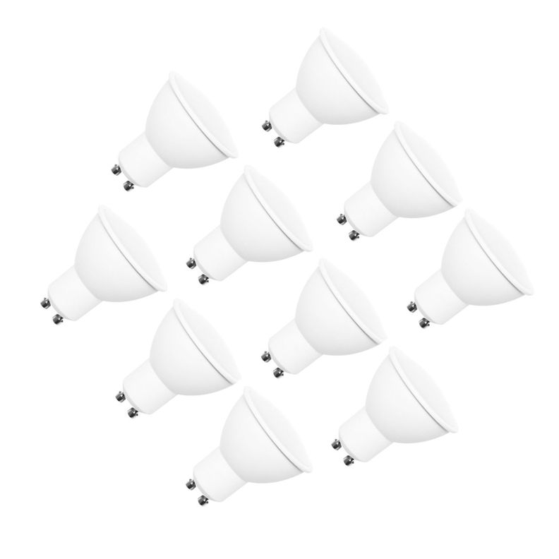 Pack 10 Ampolleta GU-10 ECO 38º 6W Luz Fría-0