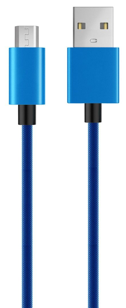 Cable USB a Micro USB Carga y Transmisión de Datos 1mt Azul-0