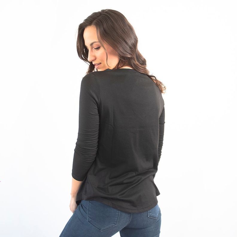 Polera Algodón Negra-1