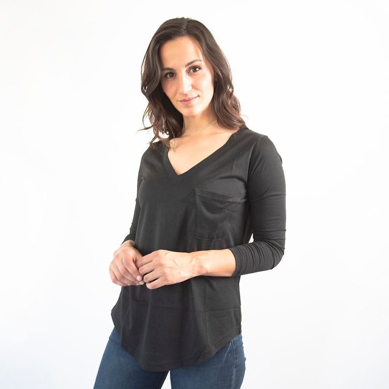 Polera Algodón Negra-0