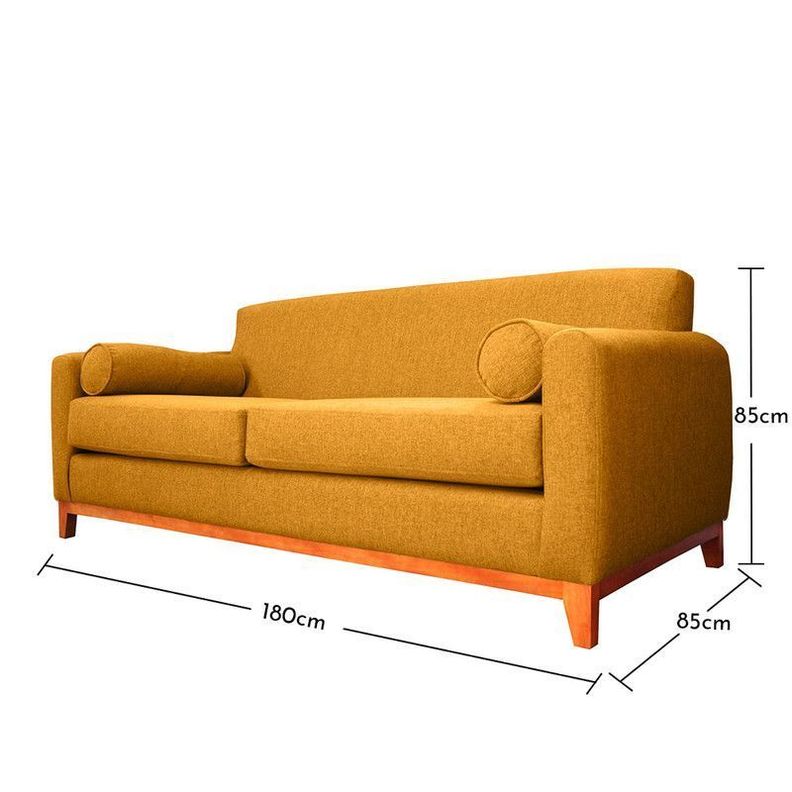 Sofá Meli Chenille Tipo Lino Ambarino 2 Cuerpos-4