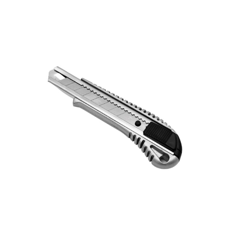 Cuchillo Cartonero De 16cms Con Hoja De 18mm Metálico - PuntoStore-0