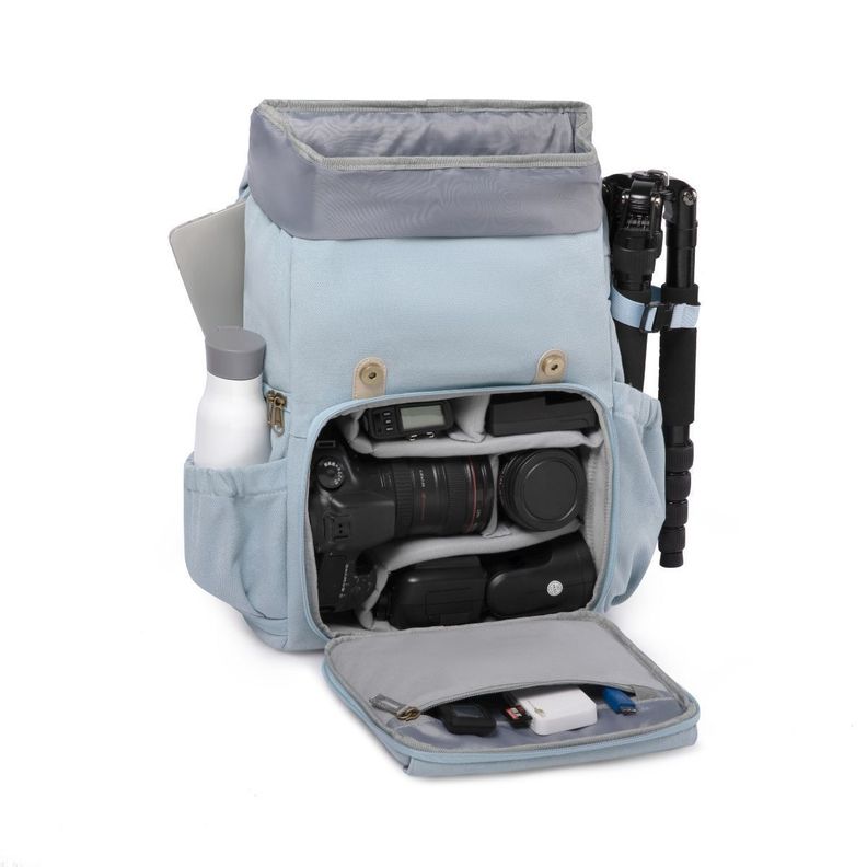 Bagsmart Mochila para camara y notebook de 15" - Azul-3