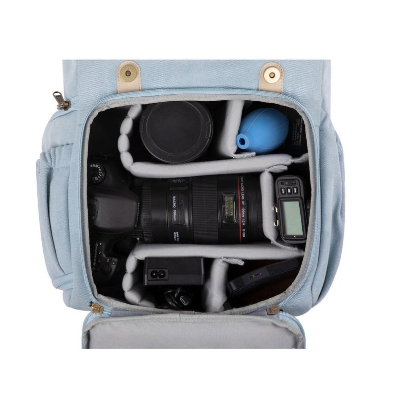 Bagsmart Mochila para camara y notebook de 15" - Azul-5