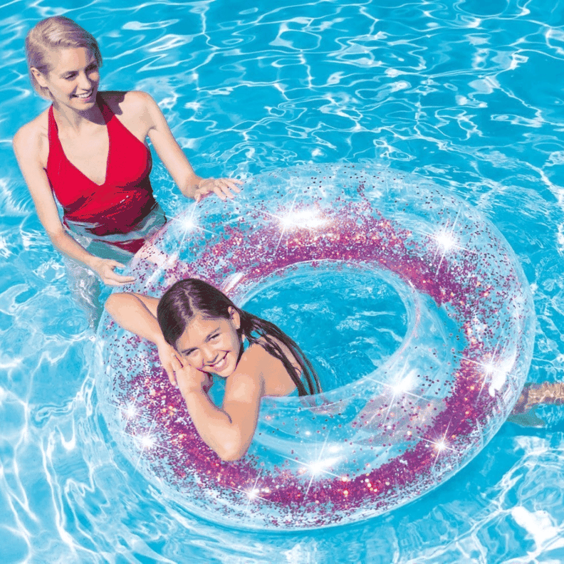 Flotador Inflable Redondo Brillo 107x27 Cm Rosado-3