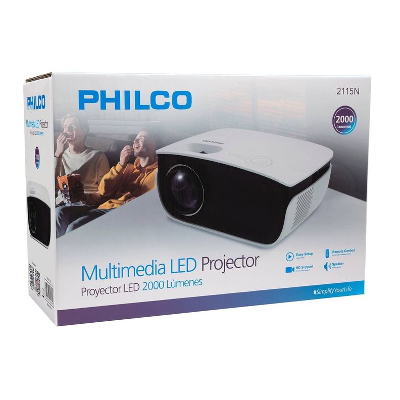 Proyector 2000 lumenes Philco 70PPR2115N-4