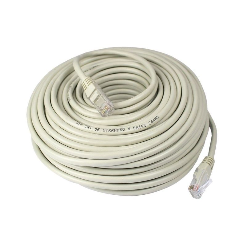 Cable De Red Categoría 5E, Color Gris, 30 Metros-0