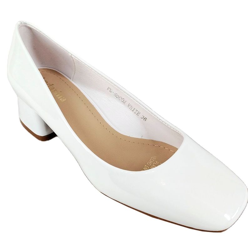 Zapato Formal de Mujer Taco bajo 86 Blanco-1