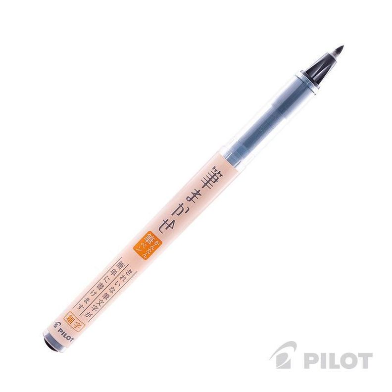 LÁPIZ BRUSH PEN FUDE MAKASE Fino Negro Pilot POUCH-1