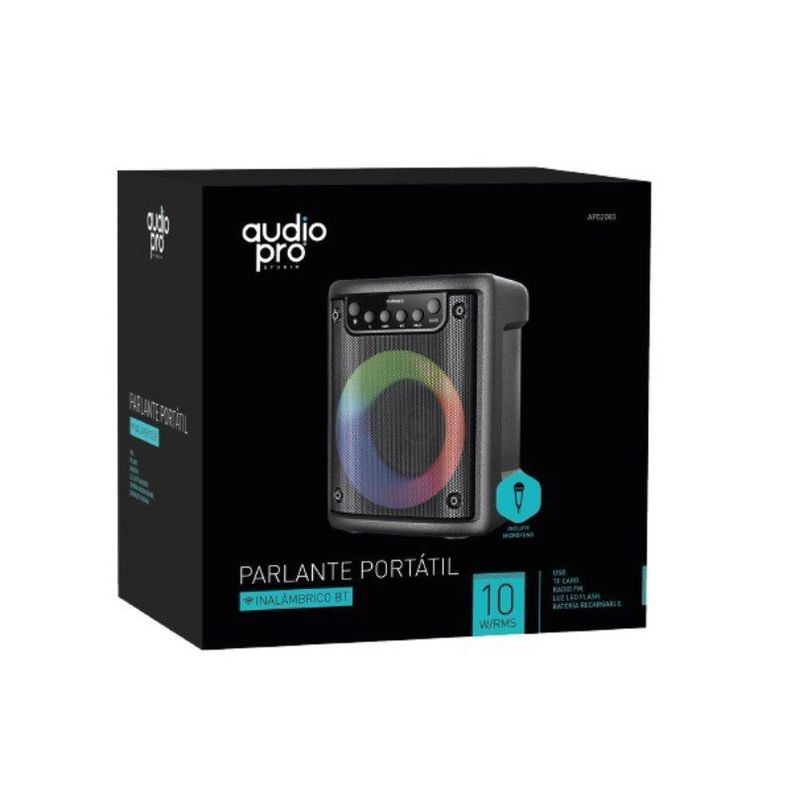 Parlante Bluetooth Inalámbrico Radio FM Luz LED Karaoke-1