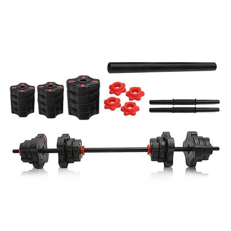 Pack 40 Kg Mancuernas Con Unión + Bases Rusas + Barra Curva-2