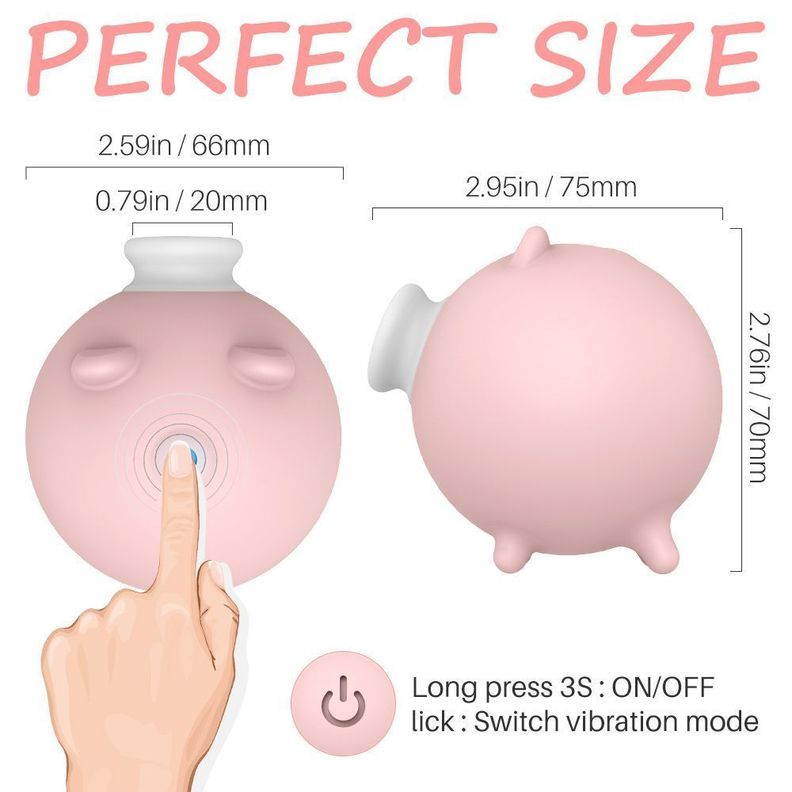 Piggy Succionador Vibrador Femenino Juguete Para Adultos-2