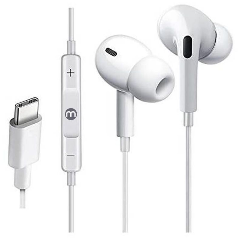 Audifonos USB Tipo C Monster Blancos 1.2m-0