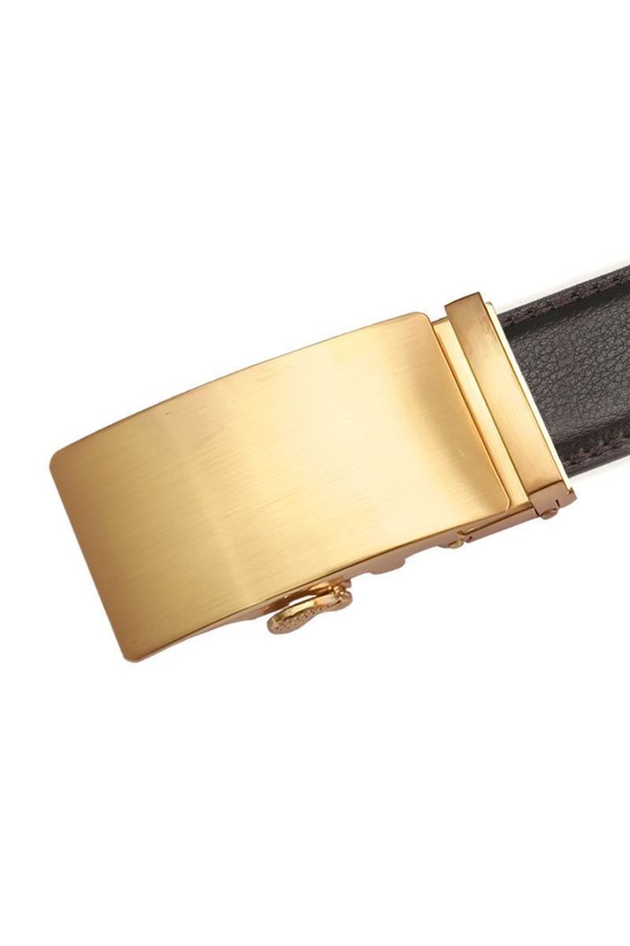 Cinturon ejecutivo automatico cuero café hombre. Pure Golden-1