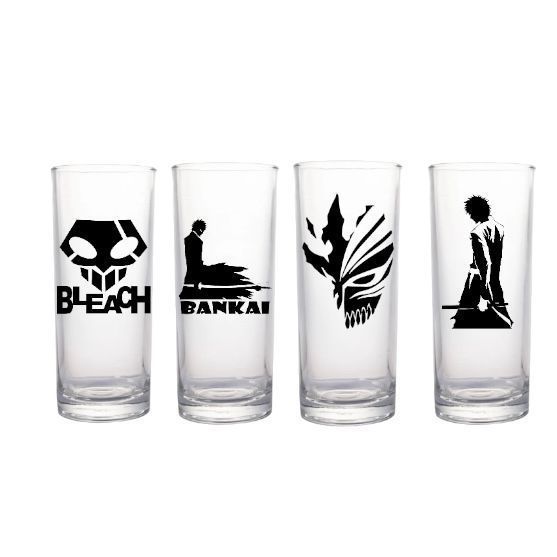 Set De Vasos Altos Anime Bleach - Ichigo Transparente