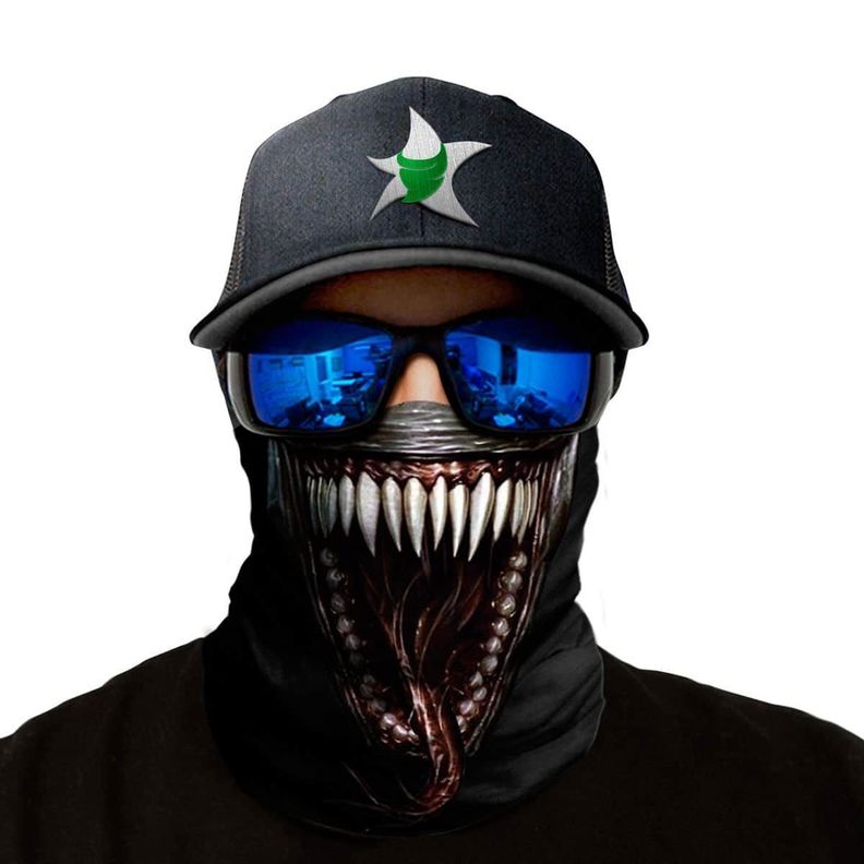 Bandana, Fugaz Store, Negro, Venom Boca Abierta-0
