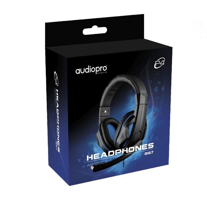 Audífono Gamer Para PS4 Xbox PC Con Microfono Azul Audiopro-2
