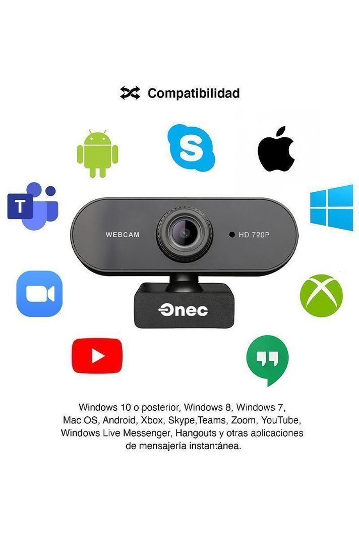 Cámara Web de 720P con Trípode Negro-4