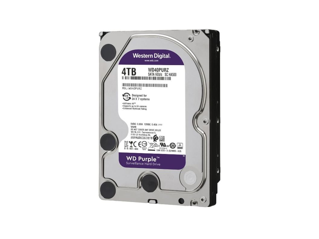 Disco Duro WD Purple WD40PURZ 4TB Surveillance 64mb 5400rpm