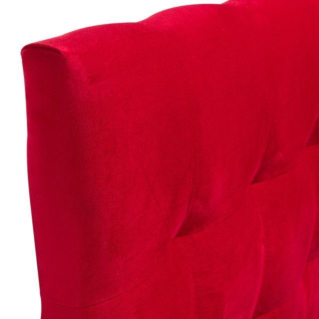 Respaldo Alicante Con Patas Felpa 1,5 Plazas Rojo-1
